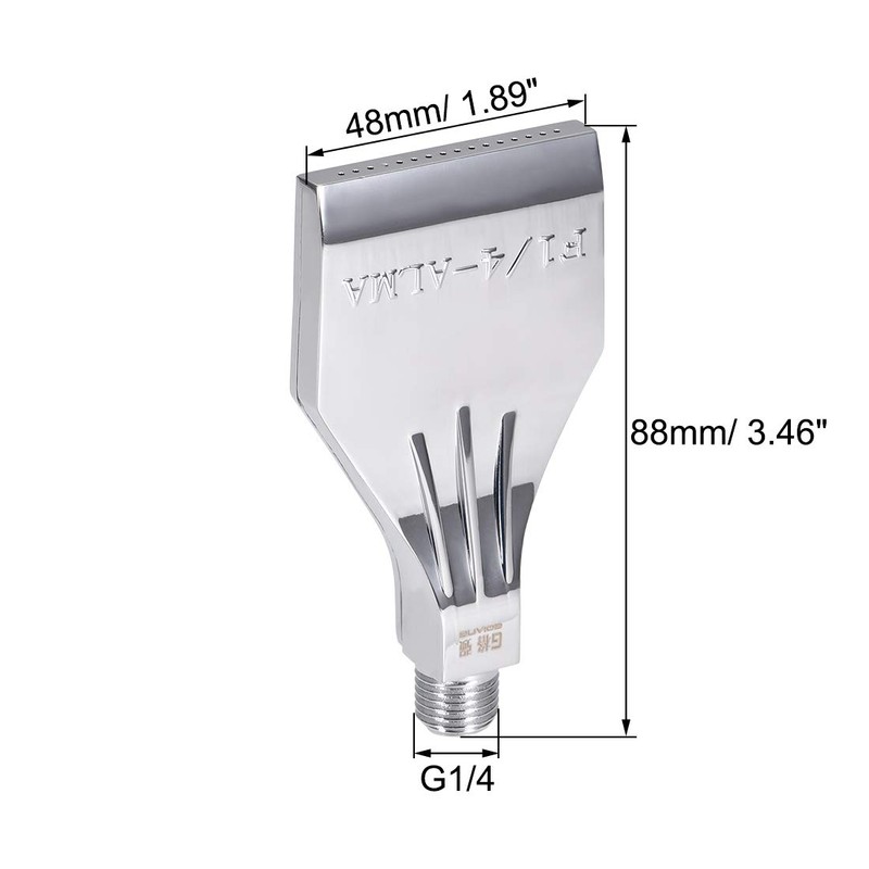 sourcing map Flat Nozzle G1 / 4 Thread Aluminium Alloy