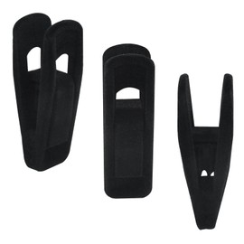 Hordion 60Pcs Velvet Hanger Clips, Non-Slip Velvet Clip Strong Finger Clip, Black Felt Hangers Clips for Thin Clothes Hangers