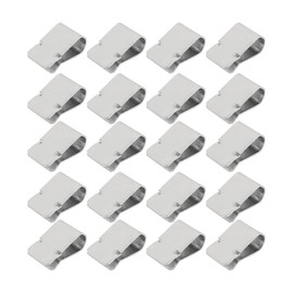 Pack of 20 Stainless Steel Spring U-Clip, Metal Clips, Stainless Steel Spring U Clamps, Part U-Clip, Car Mounting Clips, Made of Metal, U Clamps Made of 304 Stainless Steel for Grid Cable Attachment