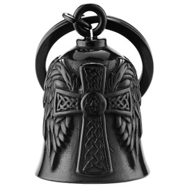 Motorcycle Men Bells - Motorcycle Angel Bell for Men Women,Bell Biker Accessory,Guard Riding Safety (Black) (Black)