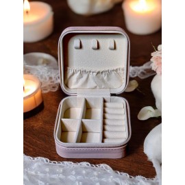 Unbranded Mini jewelry box for travel, storing jewelry. Gift. Several compartments.