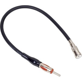 Audioproject A407 Car Radio Antenna Adapter ISO 50 Ohm > DIN 150 OHM (New>Old) with Antenna Cable 16 cm Car Antenna Car Radio Antenna Adapter