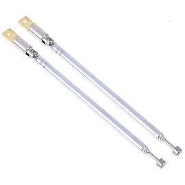 2 x Audio Fan Antenna Telescopic FM Radio AFANT (About 37cm 5 Sections Foldable Type)
