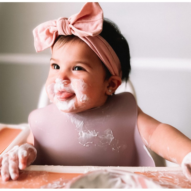 Moonkie Silicone Baby Bibs Set of 2, BPA Free Waterproof
