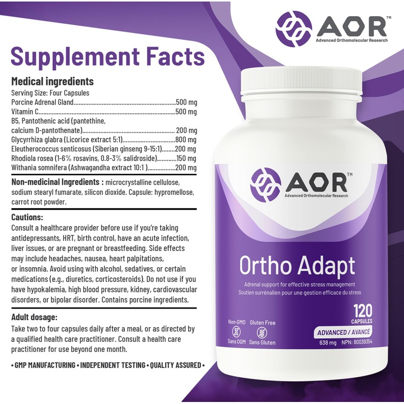 AOR AOR Ortho Adapt 638mg, 120 Caps 30-Day Supply -