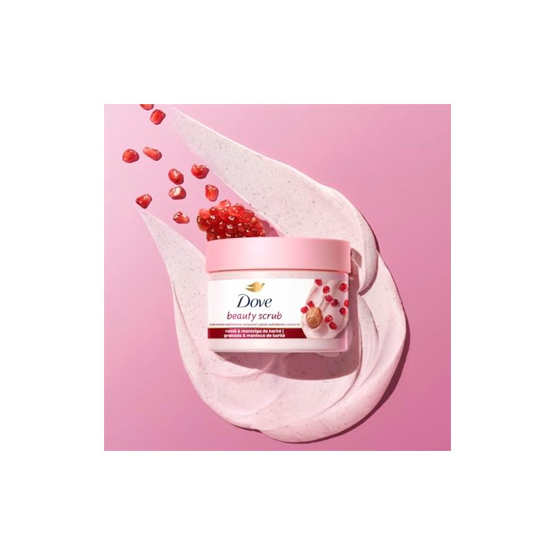 Dove Beauty Scrub Jabón Exfoliante Corporal Granada y Manteca de