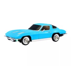 Hooked Electonics Chevy Corvette 1969 Blue Bluetooth Portable Speaker LED Light USB/AUX/FM Radio