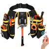 Tool Belt for Men, 26-Pocket Heavy Duty Tool Pouch with