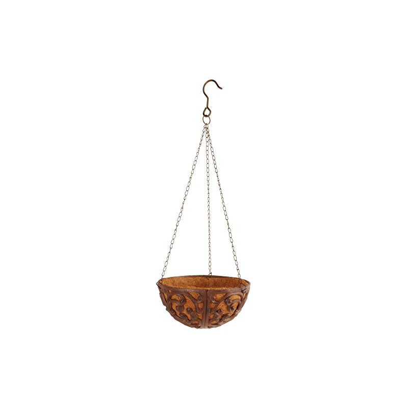 Esschert Design Cast Iron Hanging Basket, 10-Inch