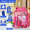 Sanwuta 8 Pcs 17 Inch Clear Backpack Bulk for Students,