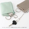 NSL-2706 Slip-on Noir Key Pouch Light Blue Genuine Leather Card