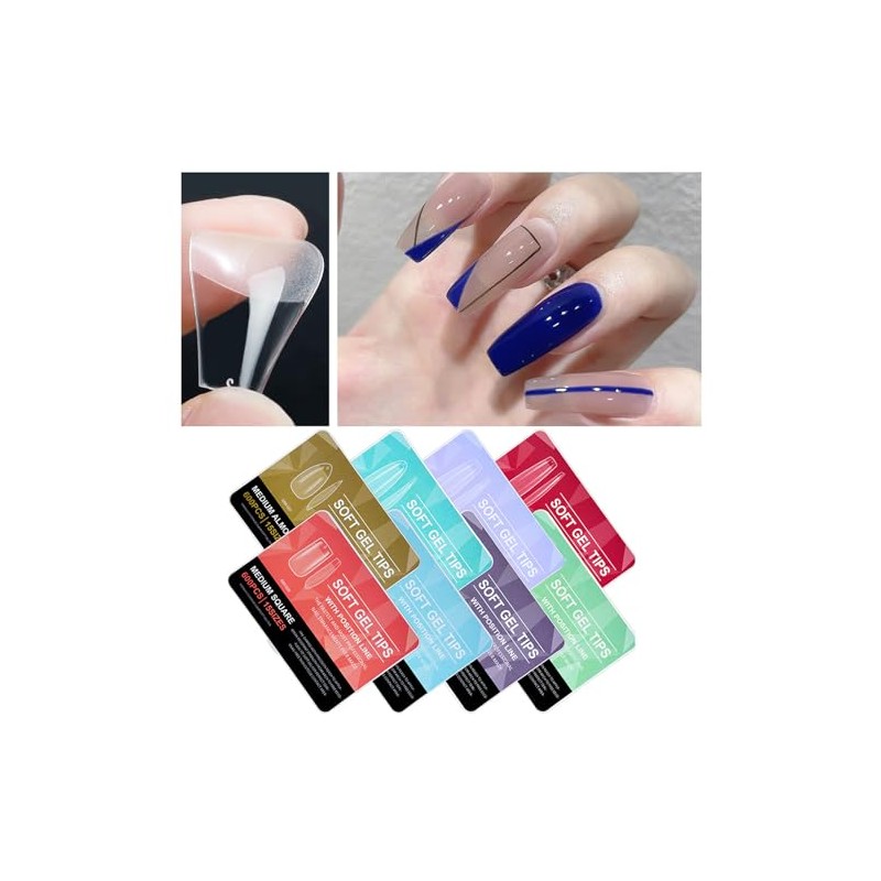 600 Pcs Tips Soft gel OBP, Soft Gel Tips Para