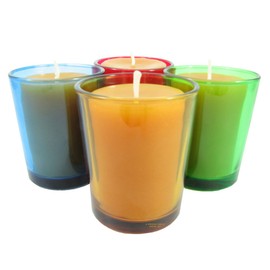 Beeswax Candle Works, Large 19-Hour Votives (Pack of 12) 100% USA Beeswax
