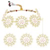 Aheli Gold Plated Kundan Studded Choker Necklace Stud Earrings &