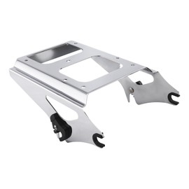 XFMT Motorcycles Chrome Detachable Two Up Luggage Rack Trunk Mount Bracket for 2009-2013 Harley Touring Road King Street Glide Road Glide Electra Glide
