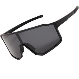 RAVI EYEWEAR Polarized Sports Sunglasses – TR90 Frame, UV400 TAC Lens for Men & Women Cycling, Running, Fishing, Outdoor use (Black)