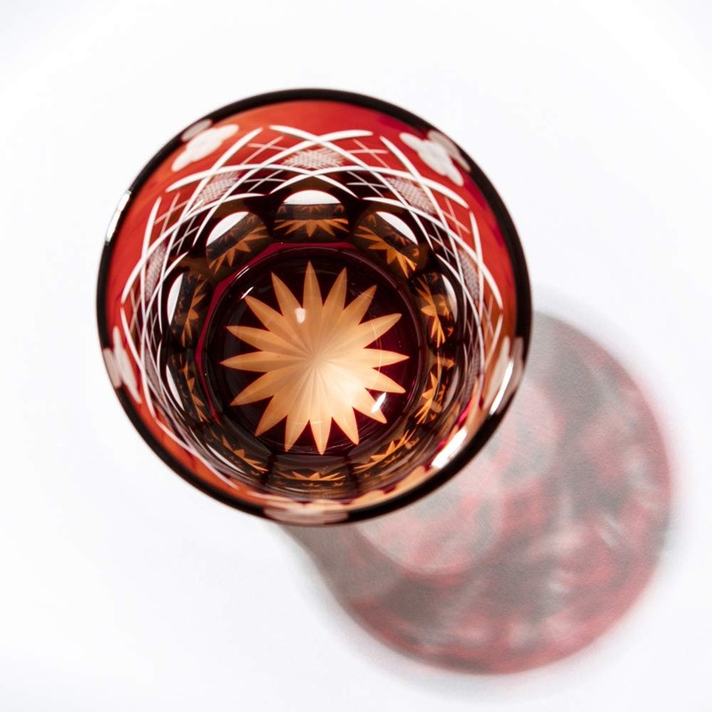 Fires 切子 4-Leaf on Clover 矢来 魚子 Tumbler Pair Stamped