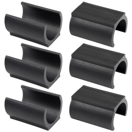 30Pcs 22mm Plastic Chair Foot U Shaped Floor Glides Tubing Caps Cover Foot Pad Rectangle Shaped Non-Slip Chair Leg Tip Protectors for Furniture Leg （Black）