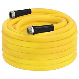 T TOVIA Garden Hose 50 ft x 5/8 in,All Weather Hybrid Water Hose,Flexible, Lightweight,Kink Free.Power Wash Hose with 3/4'' Aluminum Fittings, Watering Equipment for Outdoor, Backyard, Lawn