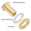 CheeMuii 2 pcs Bulkhead Brass Pipe Fitting Anchor Coupling Bulkhead