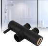 Shower Head Diverter Black Rustproof Leakproof Wall Mounted Shower Arm