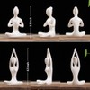 OwMell Lot of 4 Meditation Yoga Pose Statue Figurine Ceramic