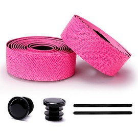 GirpMonster Bicycle Handlebar Tape, Road Bike Bar Tape, Drop Handle Tape, Special PU Material, Anti-Slip, Shock Absorbing, Lightweight, Flexible, Easy Installation, End Tape and End Cap Included, Set