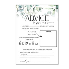 The Little Party Company Baby Shower Game - Pack of 10 Baby Botanical Advice To Parents Game (BSKENSINGTONA2P10)