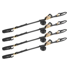 Anchor Straps Tie Down Straps Ratchet, 1" x 10' 500lb Rachet Straps Heavy Duty Tie-Down 4 Pack, Moving Straps, Truck Straps, Cargo Straps