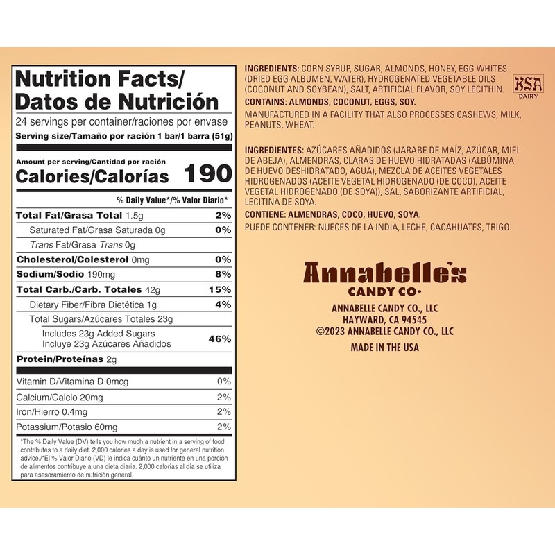 Annabell Big Hunk Nougat Candy Bars – 1.8 oz Each,