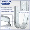 Gisafai 10 Pcs 4 Inch Cable Support J-Hook, Garage Hooks