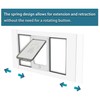 Pet Door for Windows Width Adjustable 28.35" to 32.28" 10