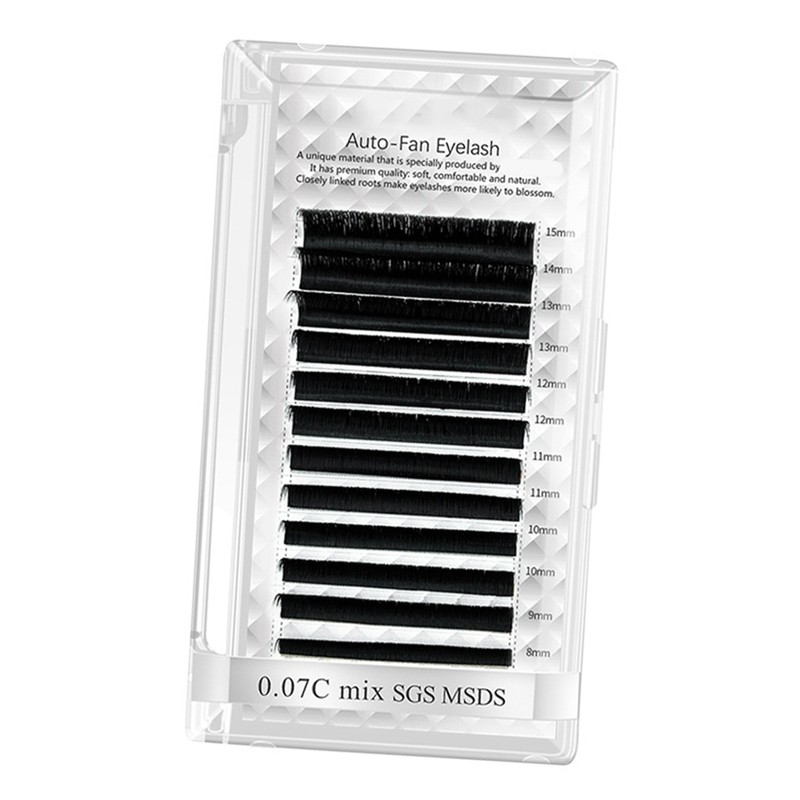 Auto Fan False Eyelashes Women Professional Salon Black Volume False