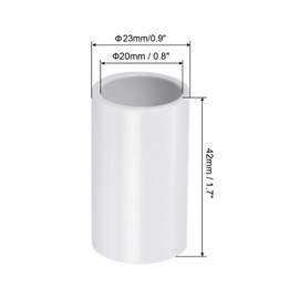 sourcing map PVC Pipe Connector Straight 20 mm Connectors for Hose Electrical Installation Pipe Pack of 20