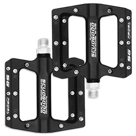 Heaven Life Bike Pedals, New Nylon Fabric Anti Slip Durable Mountain Bike Flat Pedals, Ultralight MTB BMX Bicycle Cycling Road Bike Hybrid Pedals for 9/16 inch,Black