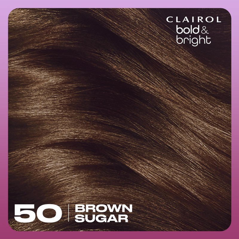 Clairol Bold & Bright Permanent Hair Dye, 50 Brown Sugar