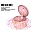 LED Music Box Figurine Rotation Exquisite Music Box Home Decoration