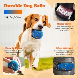 Nobleza Dog Ball Toy Tennis Bouncying Training Balls, Aggressive Chewer Teething Durable Floating Dog Tennis Balls, Interactive Dog Popcorn Ball for Medium Small Pet Puppy, 8 PCS