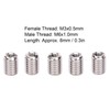 Threaded Insert Reducing Nut, M3 x 0.5 Female Thread and