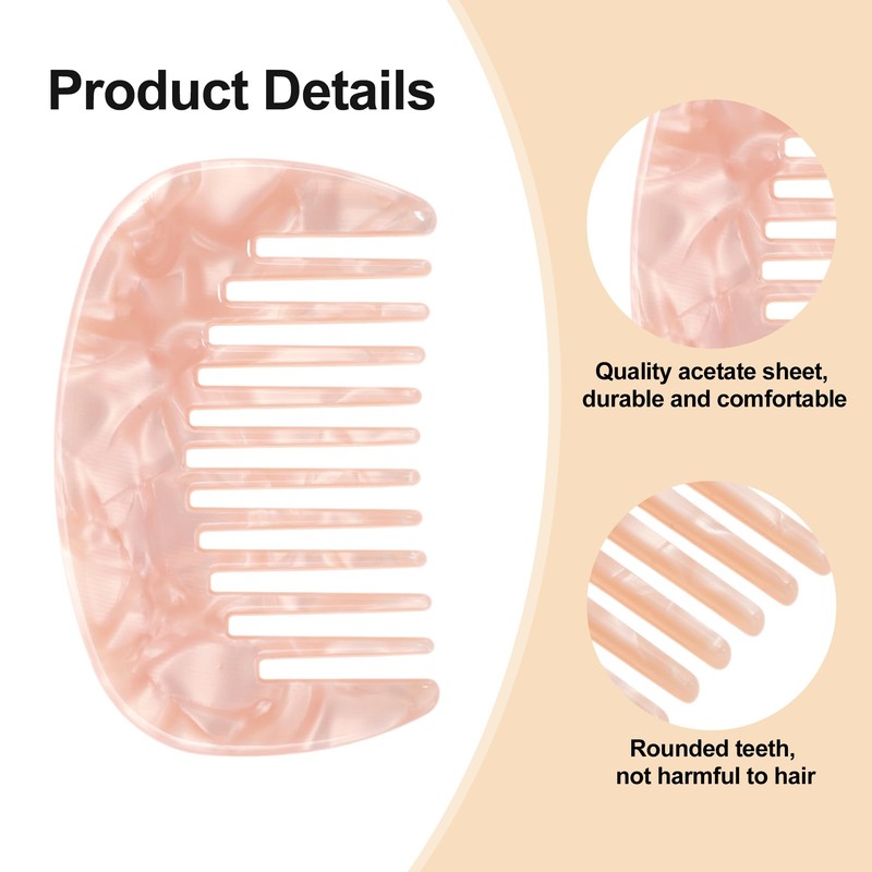 VOCOSTE Wide Tooth Combs for Women, Anti-Static Pocket Size Comb