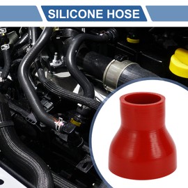 X AUTOHAUX Straight Coupler Silicone Hose 2.01"-3.5" ID 3.94" Length 0 Degree Universal Car Silicone Hose Coolant Hose 4-Ply 5mm Thickness Air Intake/Turbo/Intercooler Piping Tube Red 1 Pcs
