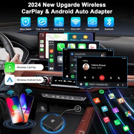 CarPlay Wireless Adapter Android Car 2024 Dongle Upgrade Plug & Play Converts from Wired to Wireless for Factory Wired CarPlay Vehicles from 2016, Automatic Connection in Secu