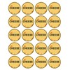 Cheese Sticker, 1inch 500pcs Round Cheese Food Packaging Stickers