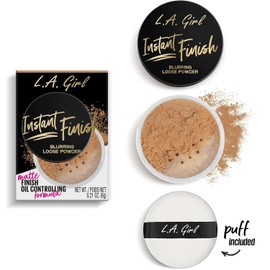 Polvos sueltos difuminadores de acabado instantáneo L.A Girl U.S.A Vegano fórmula control de aceite (731 MEDIUM)