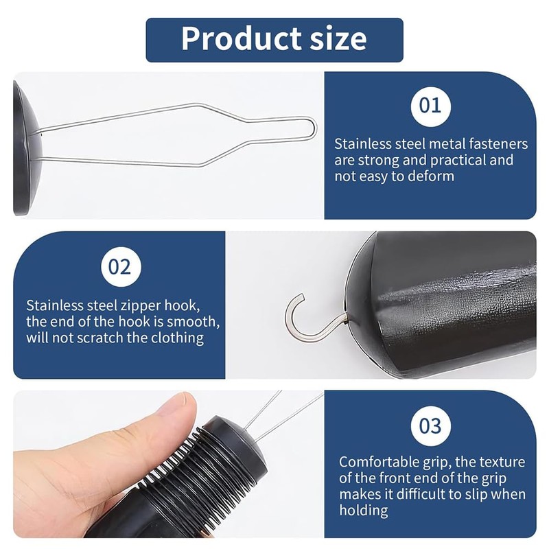 Button Hook and Zipper Pull,Disability Aids One Hand Buttons Aids