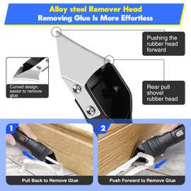 Silicone Caulking Tool Kit 3 in 1, Glass Glue Angle Scraper, Stainless Steelhead Caulk Remover and Sealant Scraper, for Kitchen Bathroom Window and Frames Sealant Seals