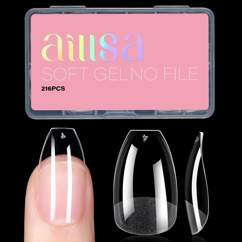 AILLSA Puntas de Uñas de Bailarina de Gel Transparente de