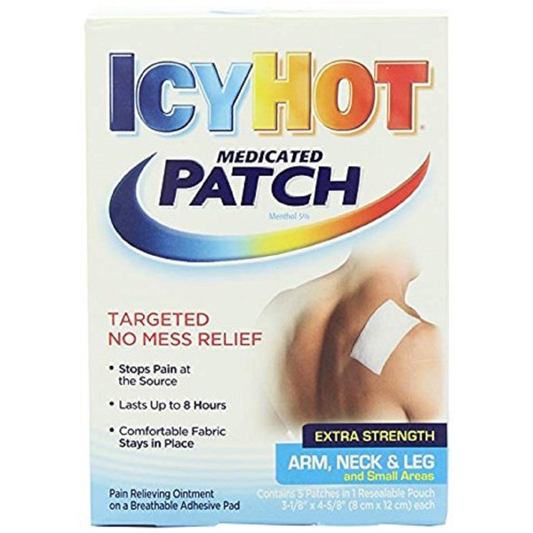 Icy Hot X3 Extra Strength Medicated Patch, Small, 5 Count