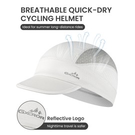 GXCROR Cooling Skull Cap for Men Women Lightweight Breathable Helmet Liner UV Sun Shield for Summer Motorcycle Cycling White