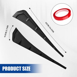 Lyxheth 2PCS Car Fender Side Vents, Side Air Vents for Car, Carbon Fiber Air Intake Hole Grille Spoiler Sticker, Auto Accessories Side Marker Air Wing Vent Trim Covers Fit for Most Cars (Carbon Fiber)